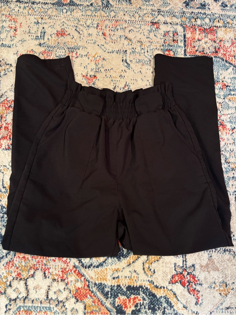 Grace Karin Black work pants with Smocked Waist